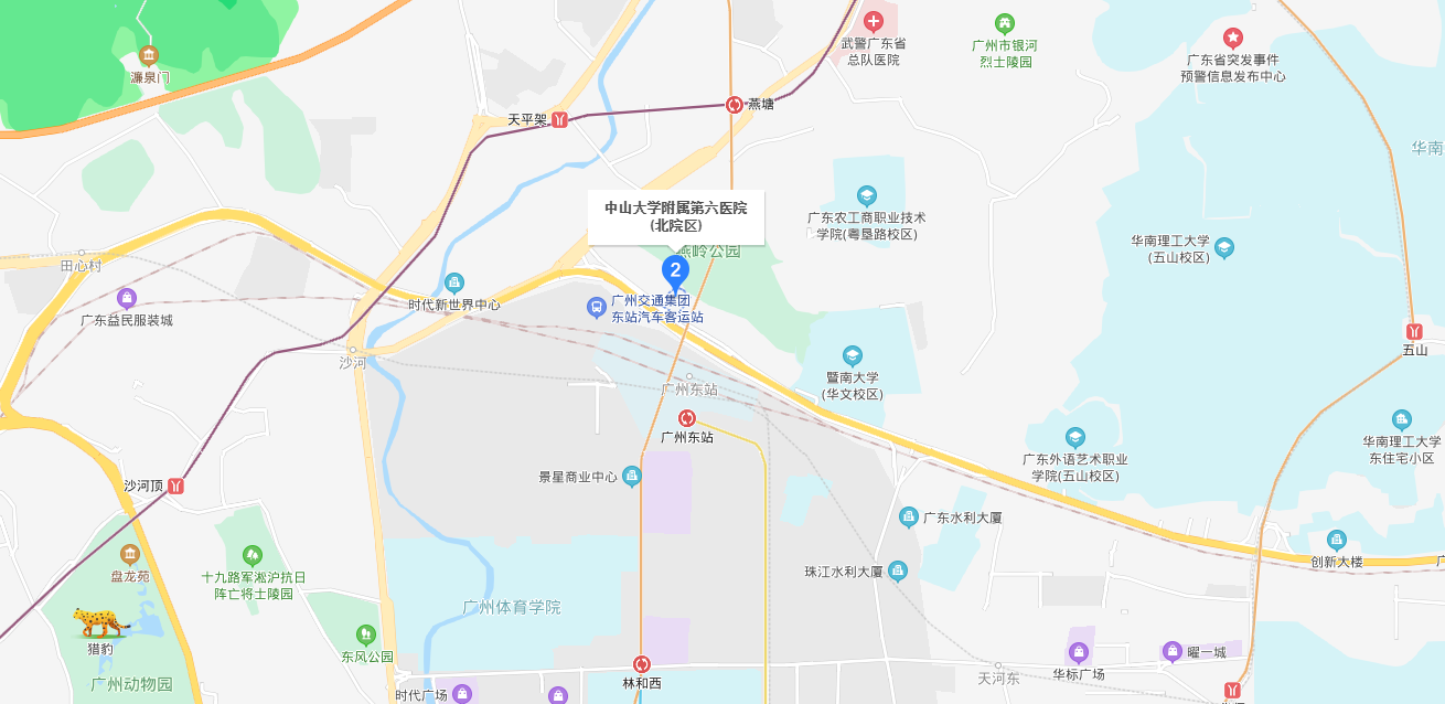 广州中山大学附属第六医院地图