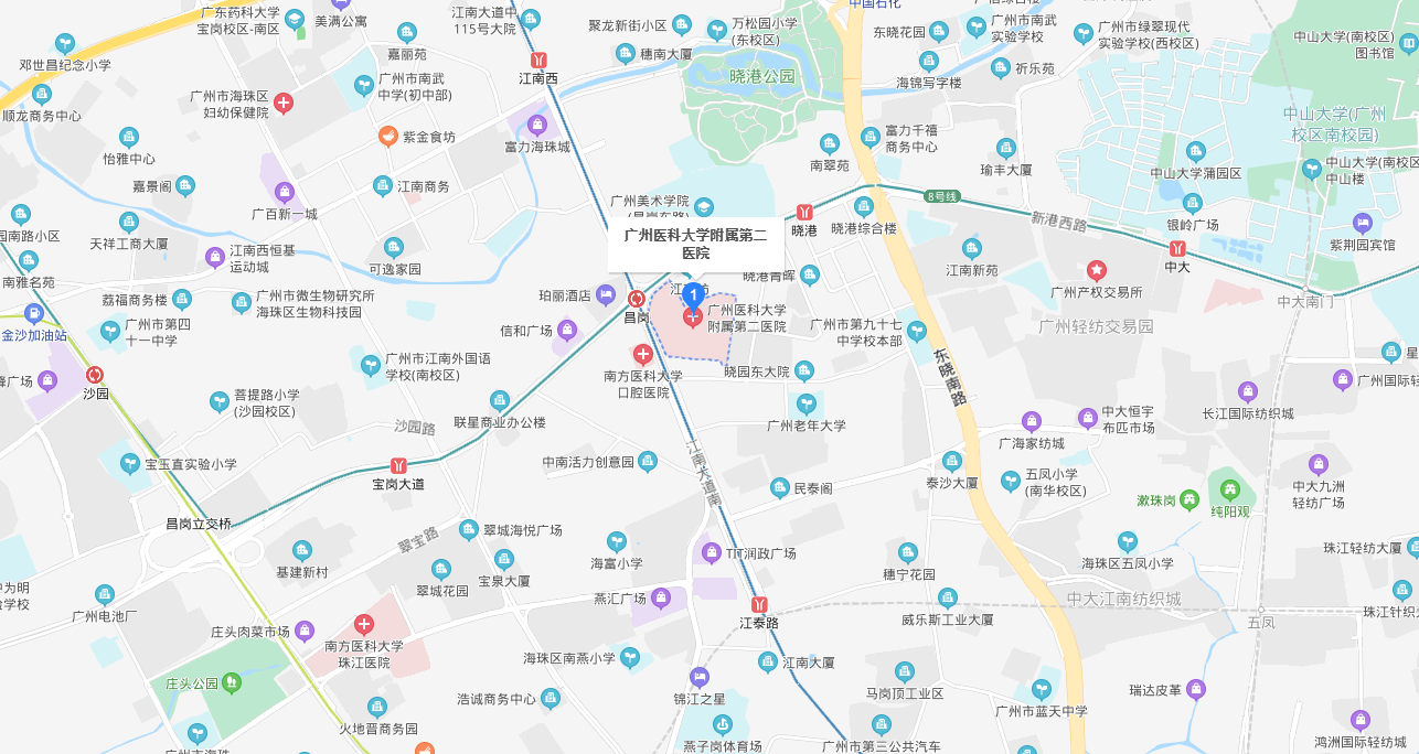 广州医科大学附属第二医院地图